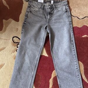 H&M Gray Straight Leg Jeans for Women